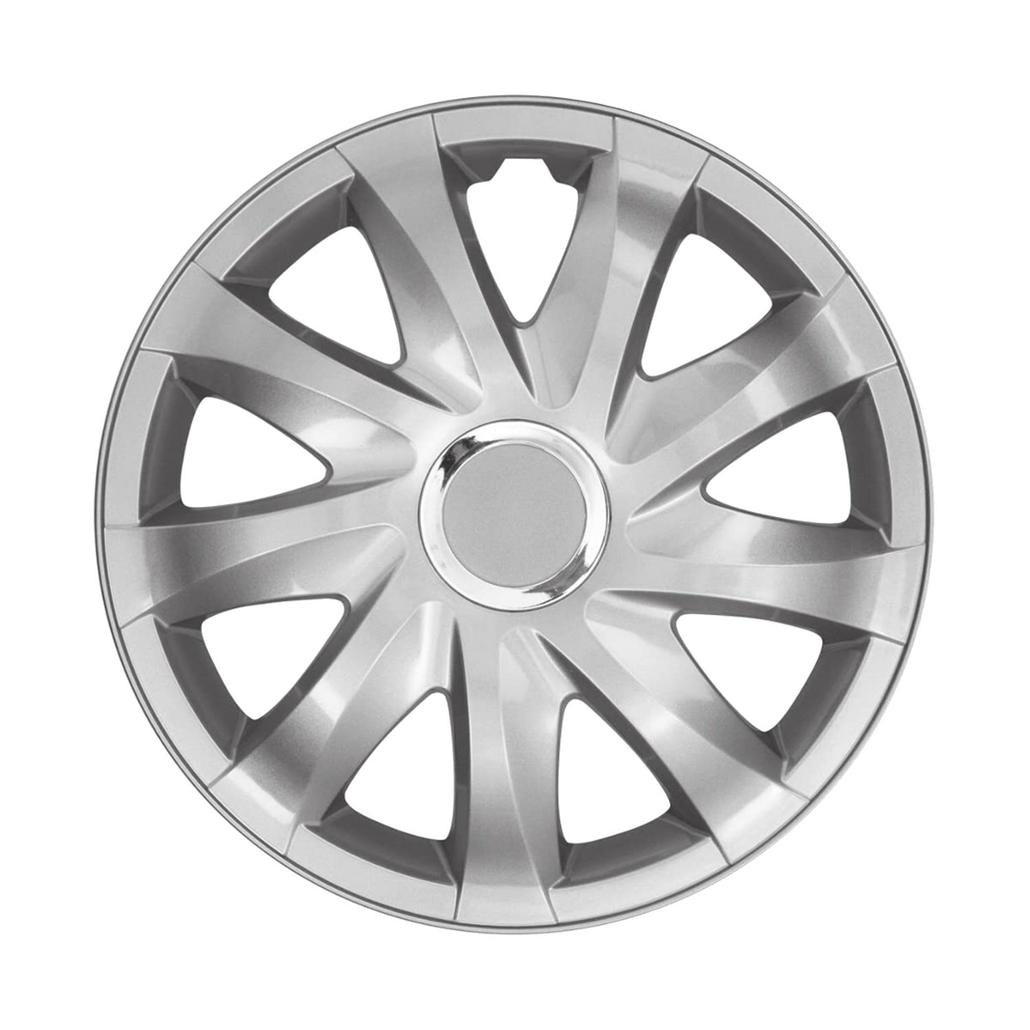 Enjoliveurs 14 pouces DRIFT SILVER NRM lot de 4 enjoliveurs argentés pour auto