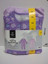 NWT Member's Mark Baby's Toddlers 4-Pack Tight Fit Sleep  Play Pajamas Sz 6M