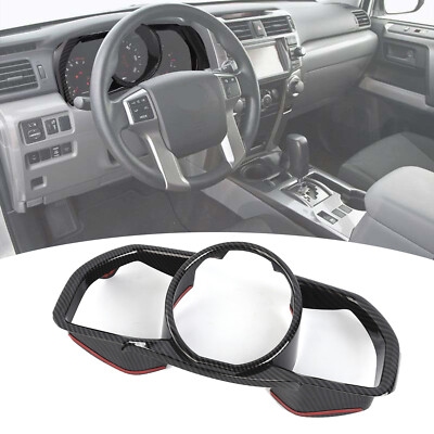 Carbon Fiber Center Console Instrument Dash gauge bezel Cover For 4Runner 10-13