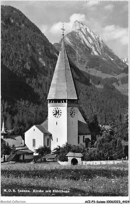 ACIP3-SCHWEIZ-0248 - SAANEN - KIRCHE MIT RUBLIHORN