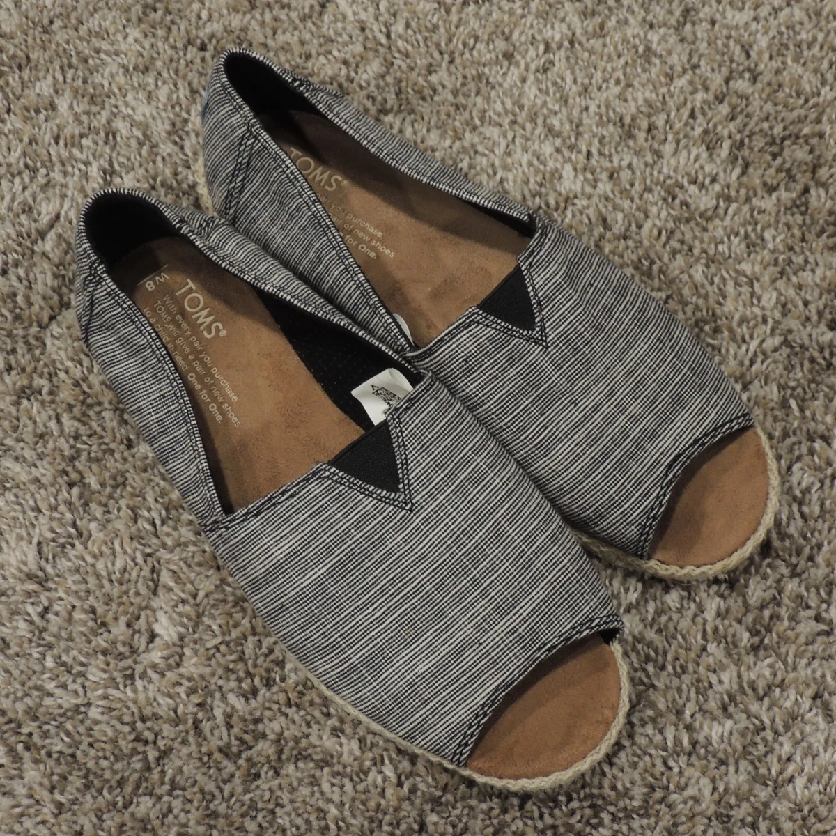 Toms peep deals toe flats