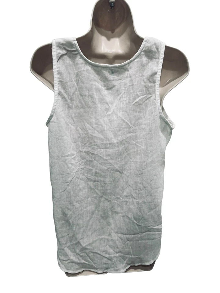 Top Bobbie Brooks para mujer XL blanco sin mangas bordado frontal Foto 4 de 4