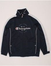 CHAMPION Boys Tracksuit Top Jacket 9-10 Years Medium  Navy Blue DR70