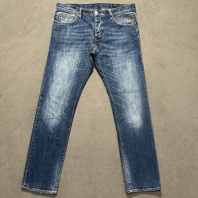 Herrlicher Jeans Mens 32x32 (34x30) Blue Denim Tyler Slim Fit Faded GUC