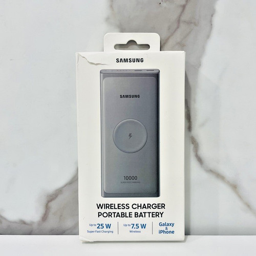 Samsung Fast Charge 25W Wireless Charger Power Bank 10000mAh USB-C - Silver