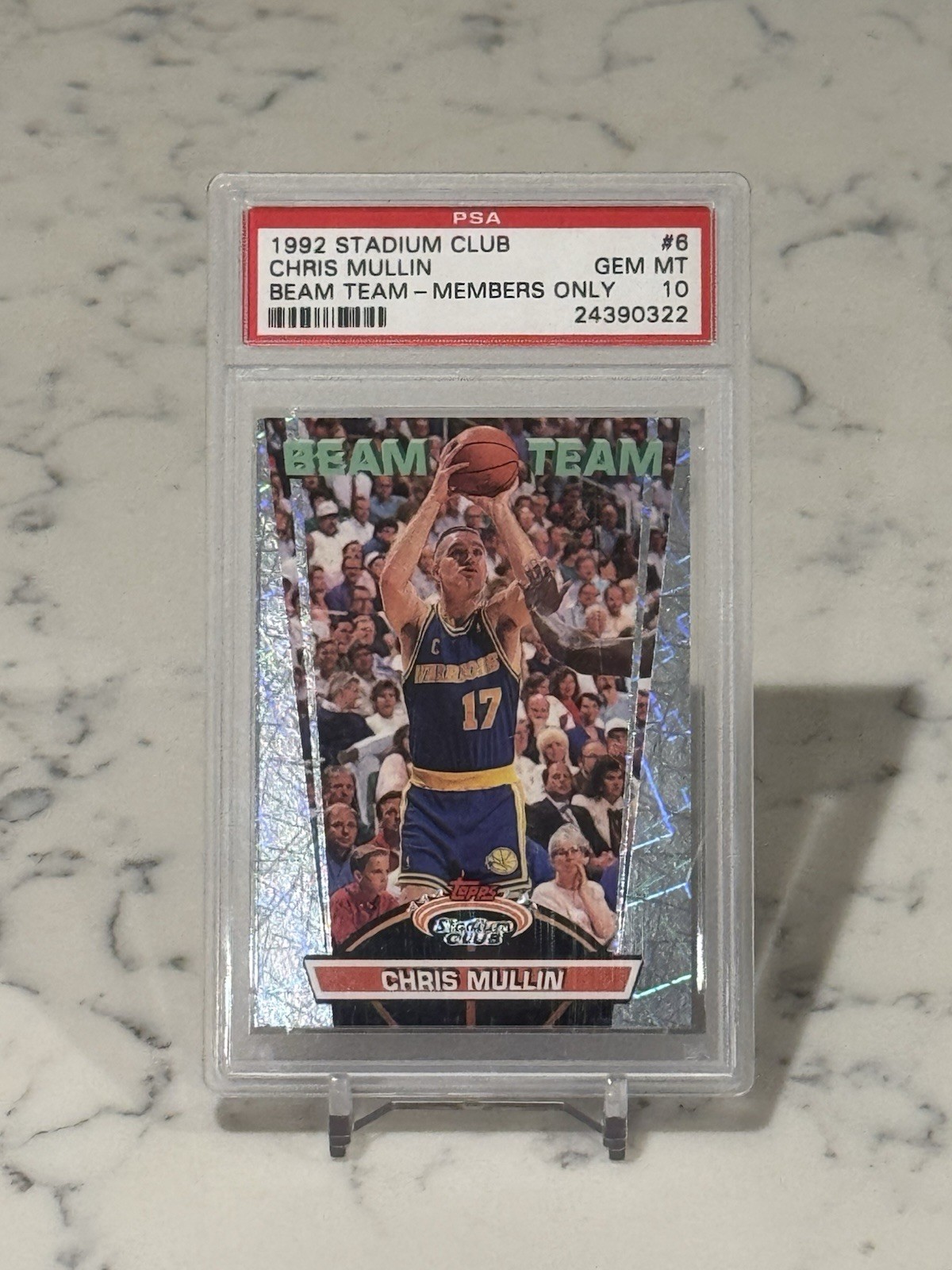1992 Topps Stadium Club Beam Team Members Only Chris Mullin Pop 22 PSA 10