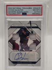 2023 CHASE DELAUTER  NATIONAL TREASURES  /99 DIAMOND AUTO QUAD PATCH GUARDIANS 