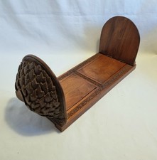 Antique 20th Century Indian hardwood expanding bookslide / book ends / book rack