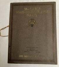 c1921 Cable Solo Inner Piano Player Catalogue Booklet Illustrated, Chicago USA