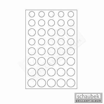 Schaubek Münzschuber ''Solo'', blau, 40 Felder für 1 ct - 2 Euro in Dosen K860 Neu
