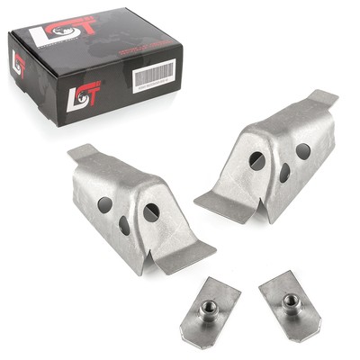 LST 2x Rear Axle Mount Weld-In Plate Set for Mercedes E-Class W124 S124