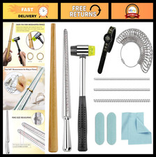 Metal Ring Sizer Tool Kit with Mandrel  Mallet - Jewelry Sizing  Repair Set