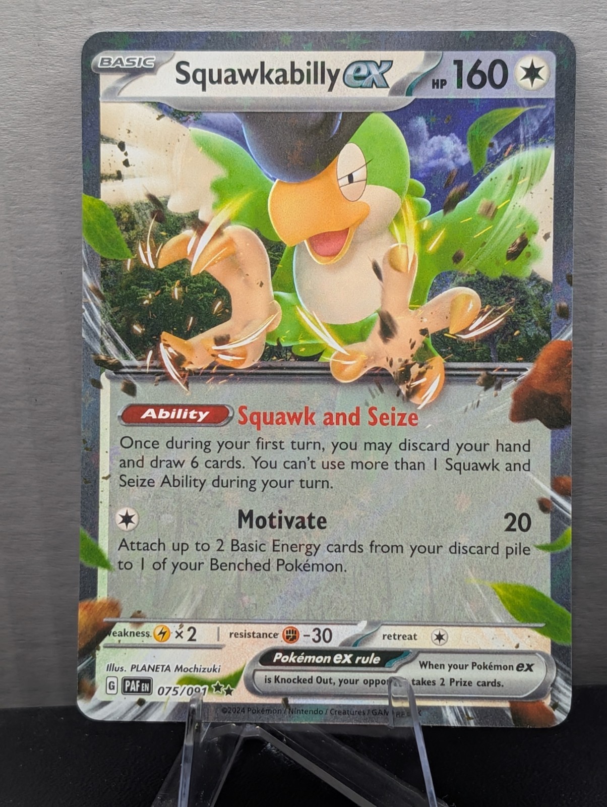 Squawkabilly ex 075/091 SV: Paldean Fates Holo