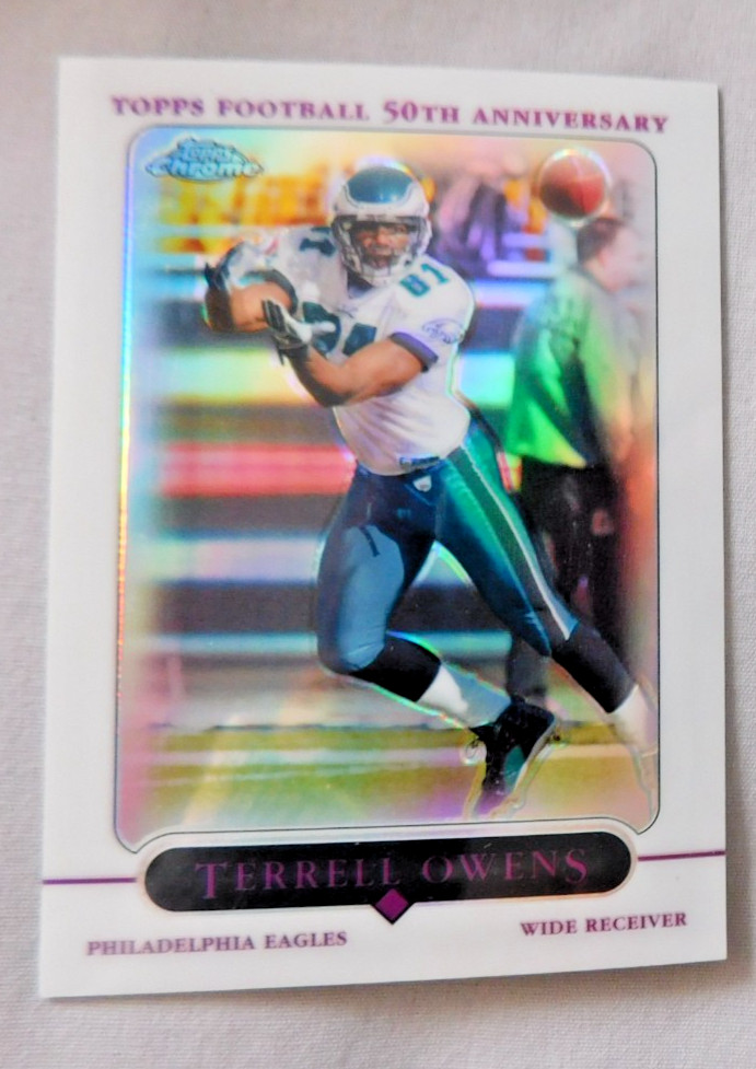 2005 Topps Chrome Purple Refractor #32 Terrell Owens Philadelphia Eagles