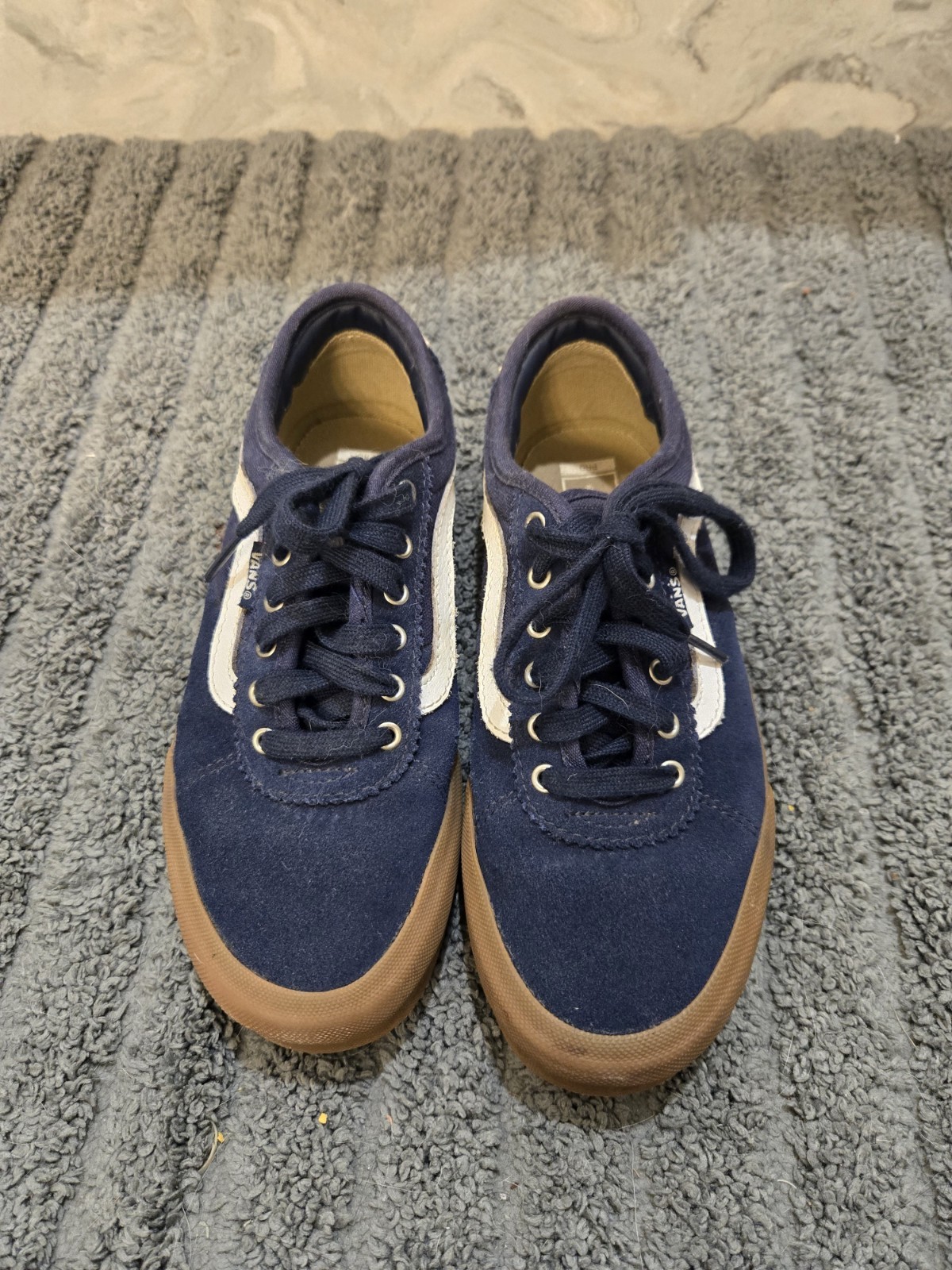 Vans Chima Ferguson Pro Skateboard Blue Suede Gum Sneakers Sz 5.5
