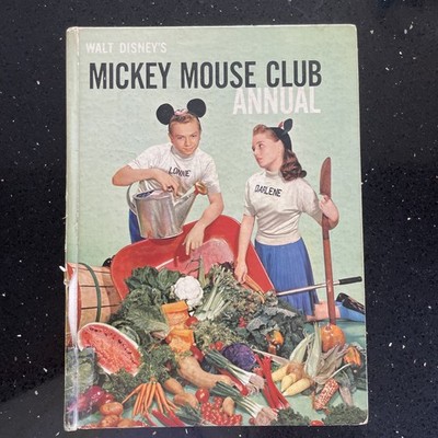 1957 Walt Disney Mickey Mouse Club Annual Book Vintage Hardcover