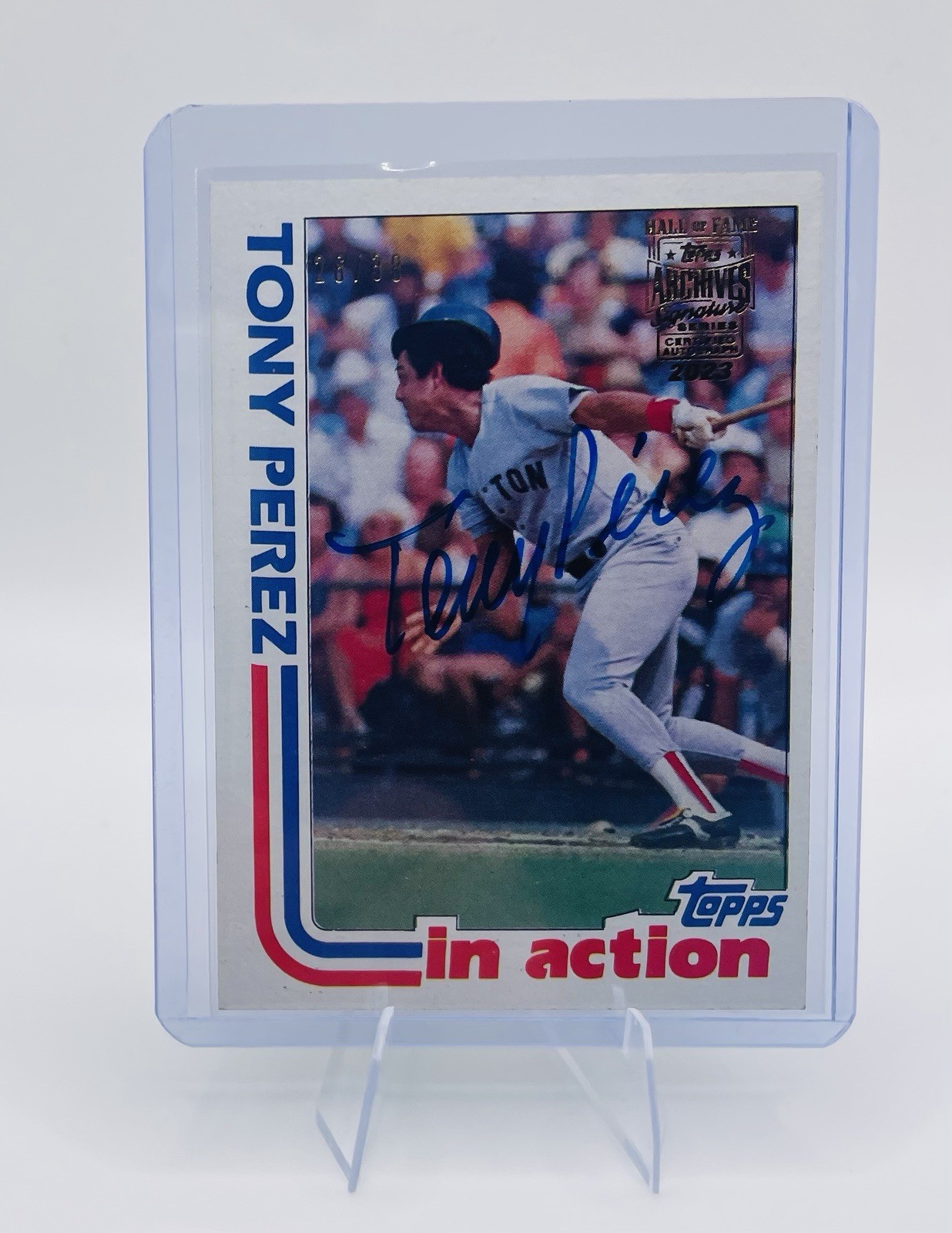 GREAT DEAL🚨2020 TOPPS ARCHIVES TONY PEREZ 1982 ON-CARD AUTO /38 BUYBACK SSP📈