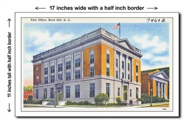 South Carolina 1940s - Post office, Rock Hill, S. C. - 11x17 Poster