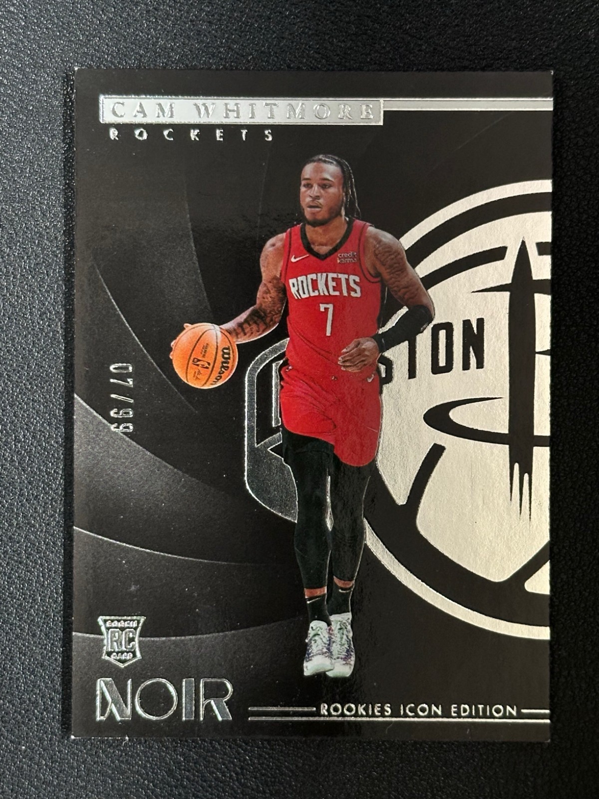 2023 Panini Noir Icon Edition Cam Whitmore RC 07/99 JSY#K