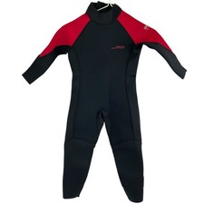 Dark Lightning Kids Wetsuit Sz 4 Black Red Boys Girls Neoprene Thermal Swim New