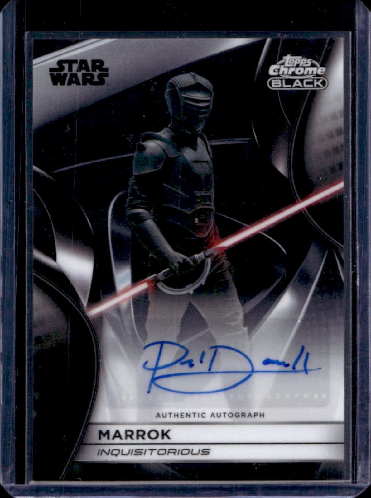2025 Star Wars Smugglers Outpost Paul Darnell as Marrok Chrome Black Auto #CB-PD