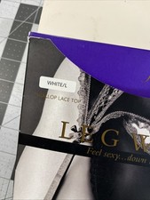 VTG Fredericks Of Hollywood Leg Ware Stockings White Scallop Lace Top - New