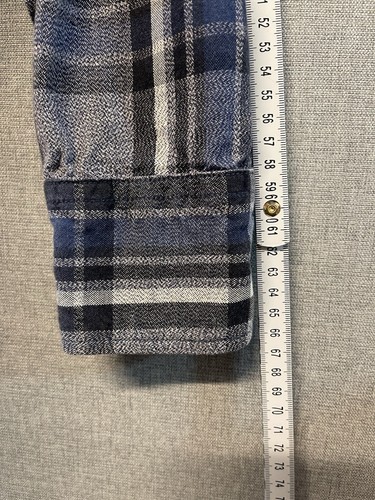 Superdry Double Star Workwear Men's Shirt Size Medium Plaid Blue Long Sleeve - Picture 17 of 19