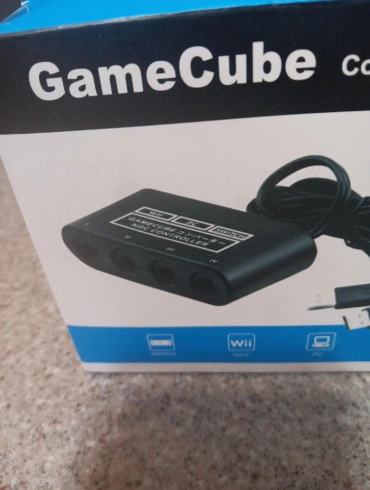 Adaptador de controlador GameCube de 4 puertos para Nintendo GameCube a Switch y Wii U y PC Foto 2 de 3