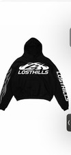 NEW Lost Hills LH Logo Black Hoodie Pull Over Sweater USA MADE-medium Streetwear