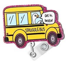 Funny Badge Reel Retractable Nurse Badge Holders with Alligator Clip Pediatri...