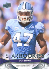 UPPER-DECK Zach Brown RC EAGLES REDSKINS BILLS TITANS North Carolina TAR-HEELS