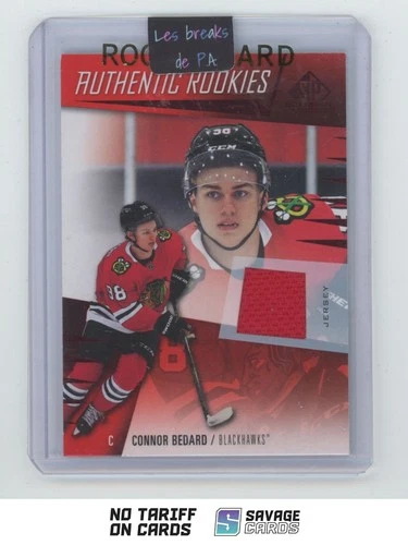 2023-24 SP Game Used Authentic Rookies Red Jersey Connor Bedard #230 Chicago