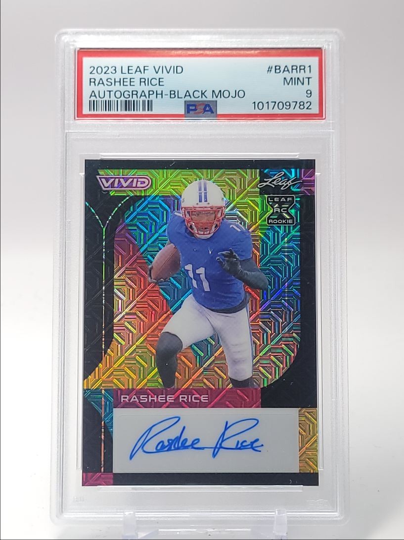 Rashee Rice Leaf Vivid Autographs #BARR1 Black Mojo