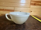 Vintage Fire King Milk Glass 7.5” Batter Bowl with D Handle & Pour Spout