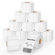 12 Rolls Perforated Shipping Labels 2-1/4"x1-1/4" - 1000 Labels/Roll, Compatible