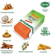 Pyary Ayurvedic Soap Turmeric Natural Ingredients Reduces Acne Rushes 2X SOAPS .