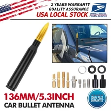 MODIGT 5.3inch Gold Black Bullet Antenna 50 Cal w/ Screws For 2011-24 Ford F-150