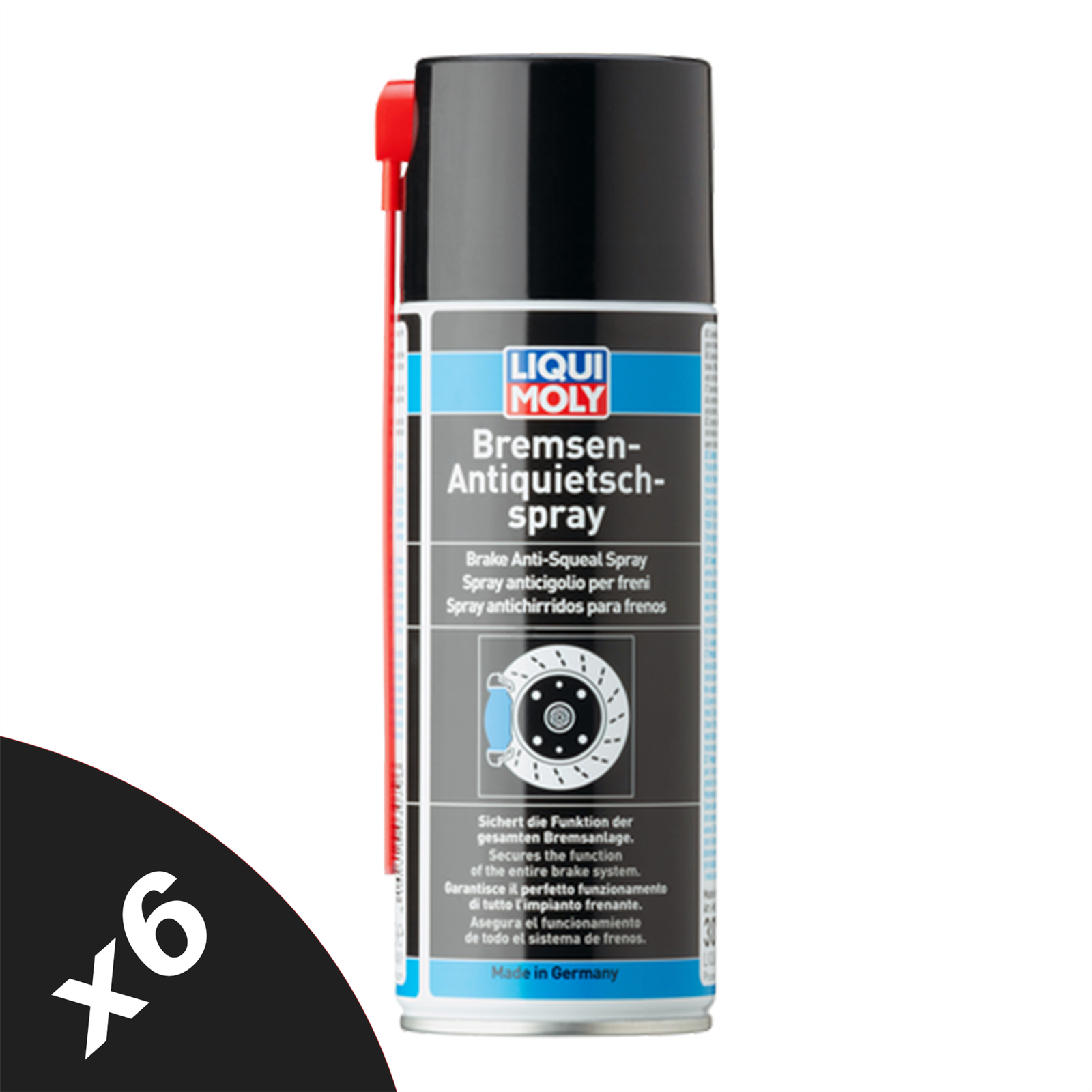 Liqui Moly Brake Anti-Squeal Spray Anti-Seize Grease Aerosol 6x400ml