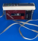 For PARTS or REPAIR- 80s VNTG Sony WM-F10 Walkman Red Stereo Cassette FM Player
