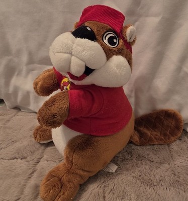 Buc-ees Beaver Plush 10  Bucky Wearing Red Shirt Stuffed Toy Stuffed Animal