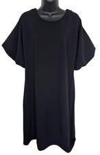 AMII Women's Size M Black Dress Short Sleeve Casual Party NWT