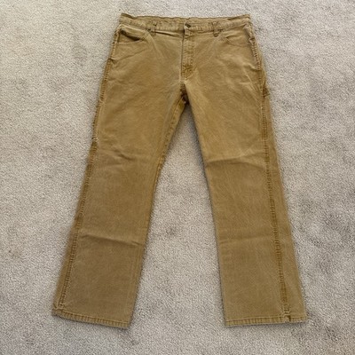 Dickies Washed Duck Canvas Straight Leg Carpenter Work Pants Size 36/32