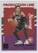 2021-22 Panini Donruss Production Line Press Proof Purple Trae Young #10 0o6v