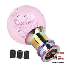 Bubble Shift Knob, Manual Shift Knob Gear Stick Shifter Pink Crystal Bubble