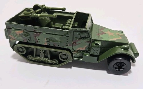 Hot Wheels Vintage 1974 US Army Camouflage Gun Bucket Half Track Tank Truck