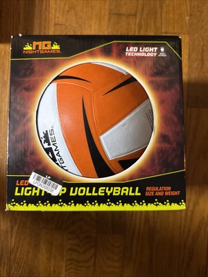 Light Up Volleyball, LED Lights, Regulation Size and Weight Fun NightGames, NEW