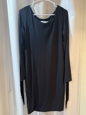 5th And Mercer Black Fringe Vintage Dress Women’s Size 10