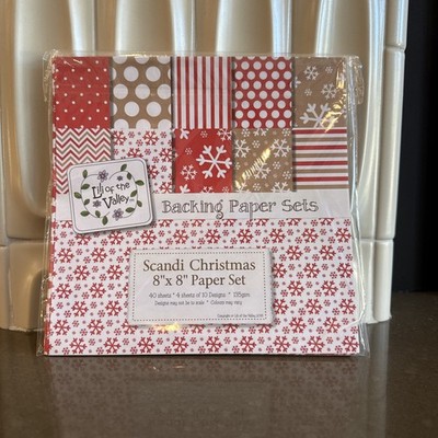 Lili of the Valley Scandi Christmas 8''x8'' Backing Paper Set