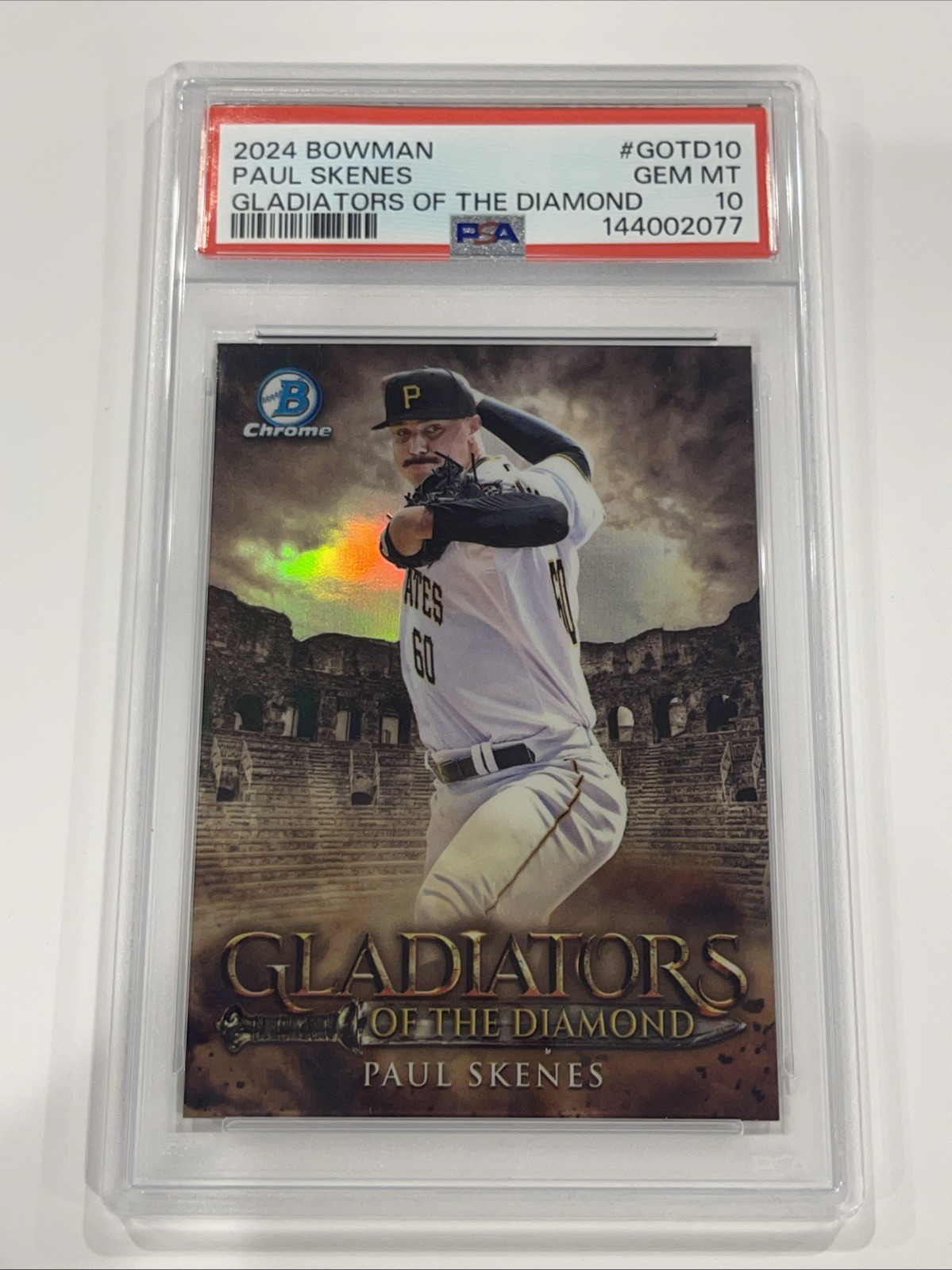 2024 Bowman Paul Skenes Gladiators of the Diamond Chrome RC #GOTD-10 PSA 10