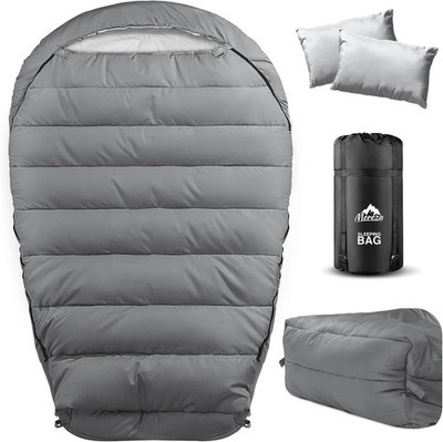 Mummy Double Sleeping Bag for Adults with Pillow Cold Weather 0 Degree 2 Person